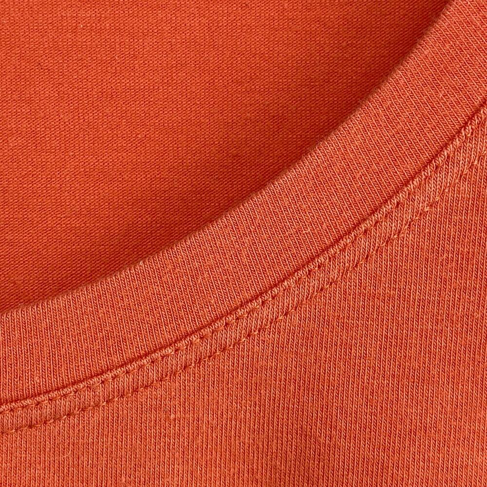 EILEEN FISHER Top M Stretch Organic Cotton Jersey Short Sleeve Basic Orange USA - Picture 6 of 10